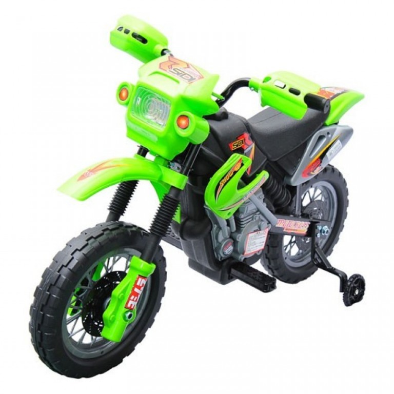 Dětská elektrická motorka Enduro, zelená