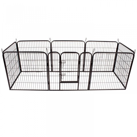 Kovová ohrádka pro pejsky a štěnata 8-dílná 80 x 60 cm č.2