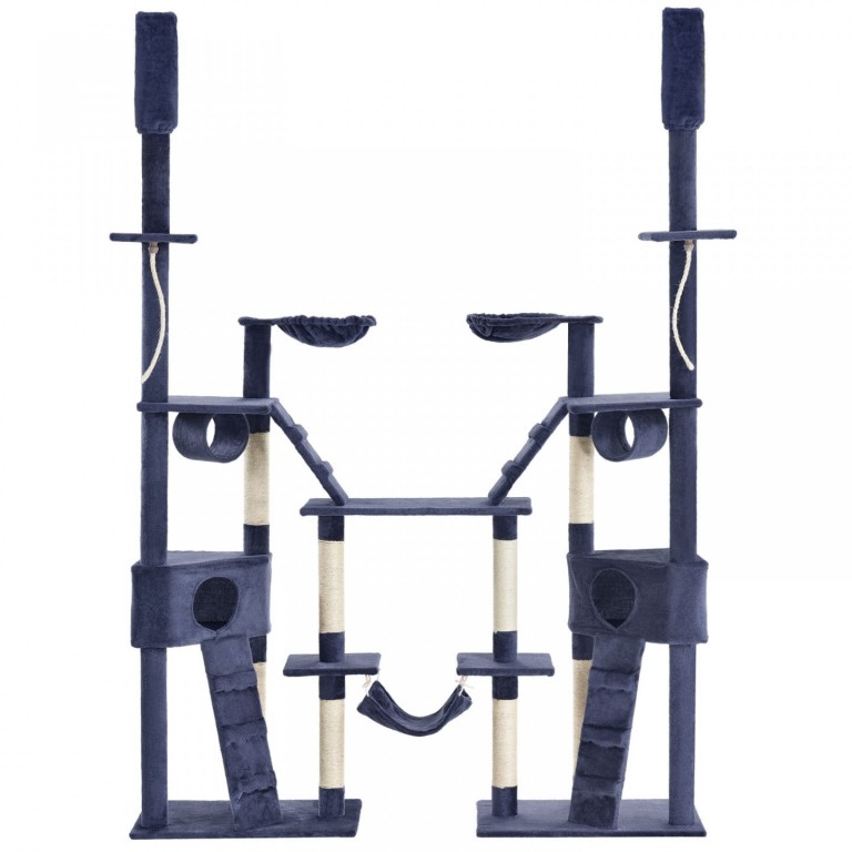 Škrabadlo pro kočky 180x45x260 cm | tmavě šedé