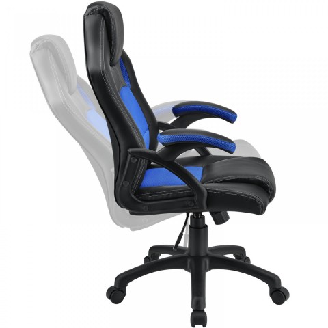 Kancelářská židle Racing design | modro-černá č.4