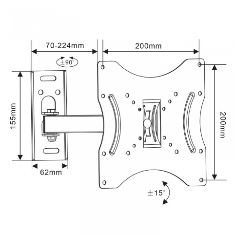 Nástěnný držák na TV a LCD monitory 17-42" č.5