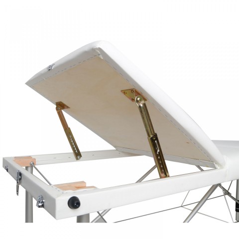 Skládací masážní lehátko hliníkové 180 x 60 cm, bílé č.4