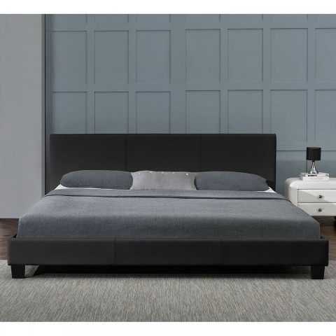 Čalouněná postel Barcelona 140 x 200 cm | černá č.2