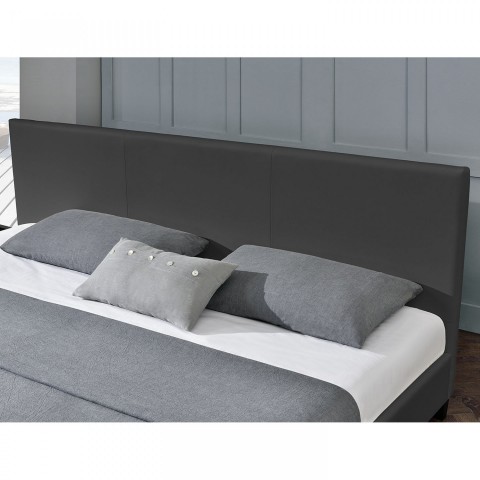 Čalouněná postel Barcelona 140 x 200 cm | tmavě šedá č.4