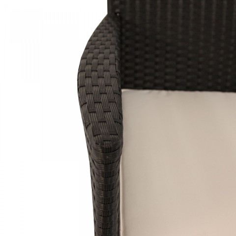 Zahradní polyratanová dvoumístná lavice Monaco se stolkem | černá č.6