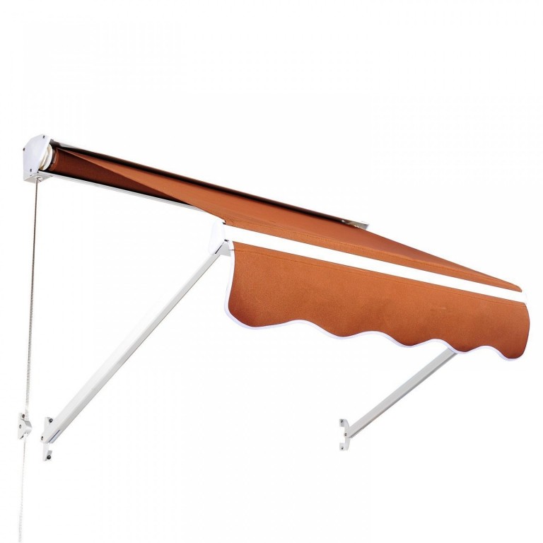 Zatahovací markýza 122 x 70 cm | hnědá