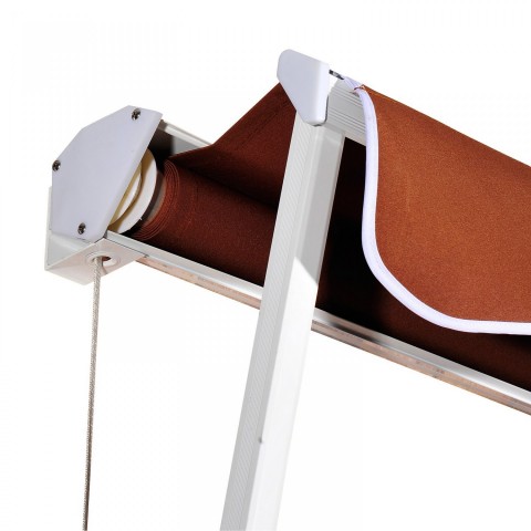 Zatahovací markýza 122 x 70 cm | hnědá č.4