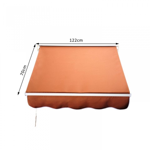 Zatahovací markýza 122 x 70 cm | hnědá č.7