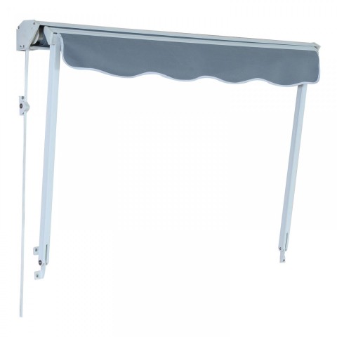 Zatahovací markýza 122 x 70 cm | šedá č.7