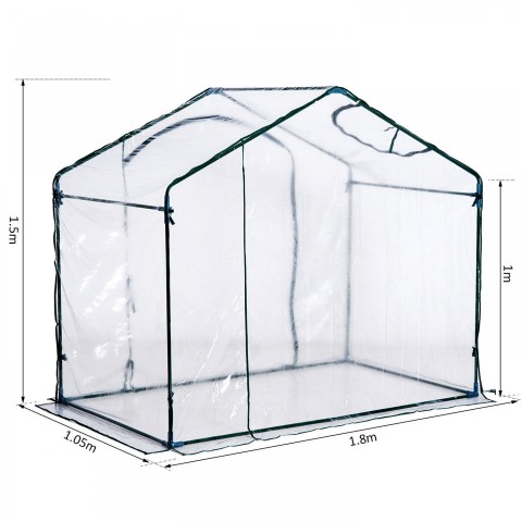 Zahradní foliovník 180 x 105 x 150 cm | průhledný č.6