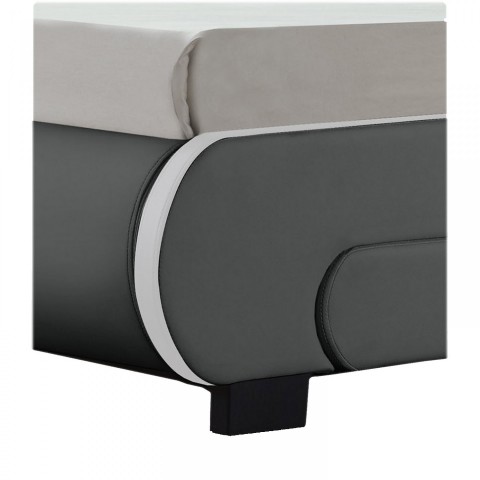 Čalouněná postel Bilbao s úložným prostorem a LED osvětlením 180 x 200 cm | šedá č.5